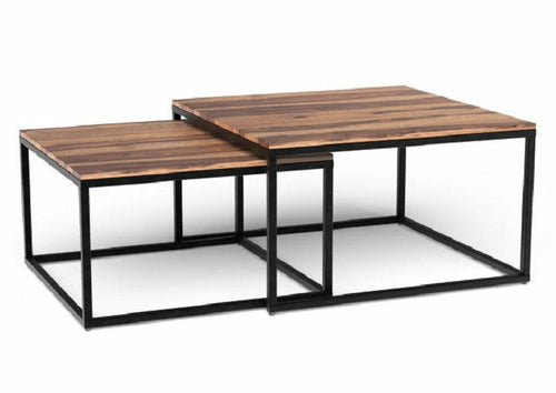 Nesting Coffee Tables, Natural Wood, Pair