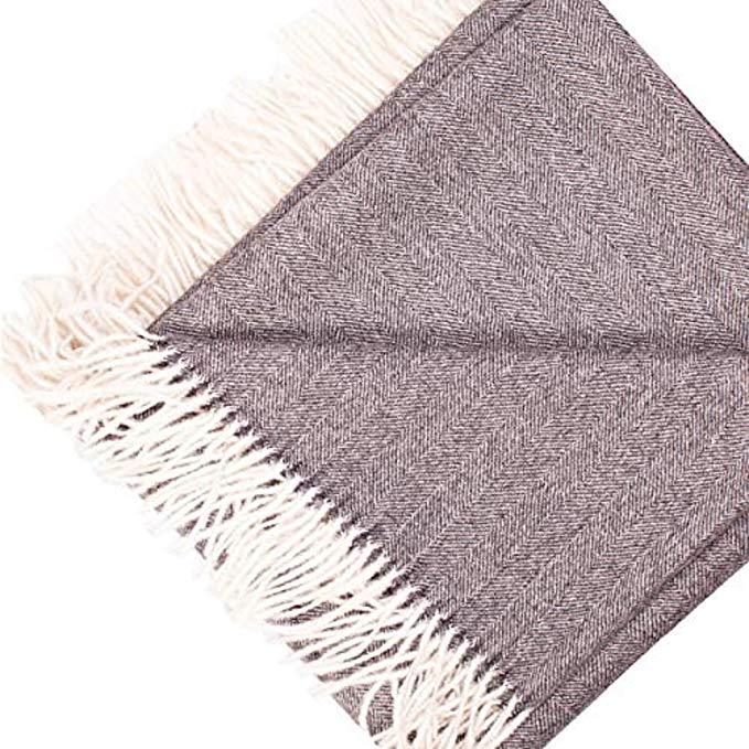Alpaca Throw, Herringbone, 100% Alpaca