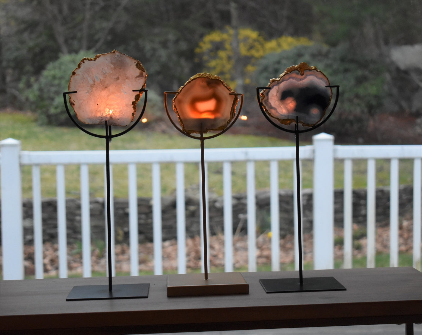 White Agate Tealight Holder