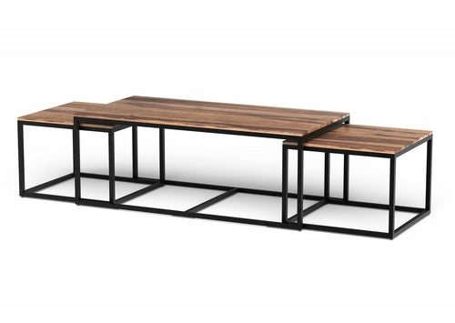 Nesting Coffee and End Tables, Set of Three