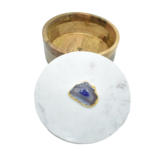 Wooden Box, Marble Lid