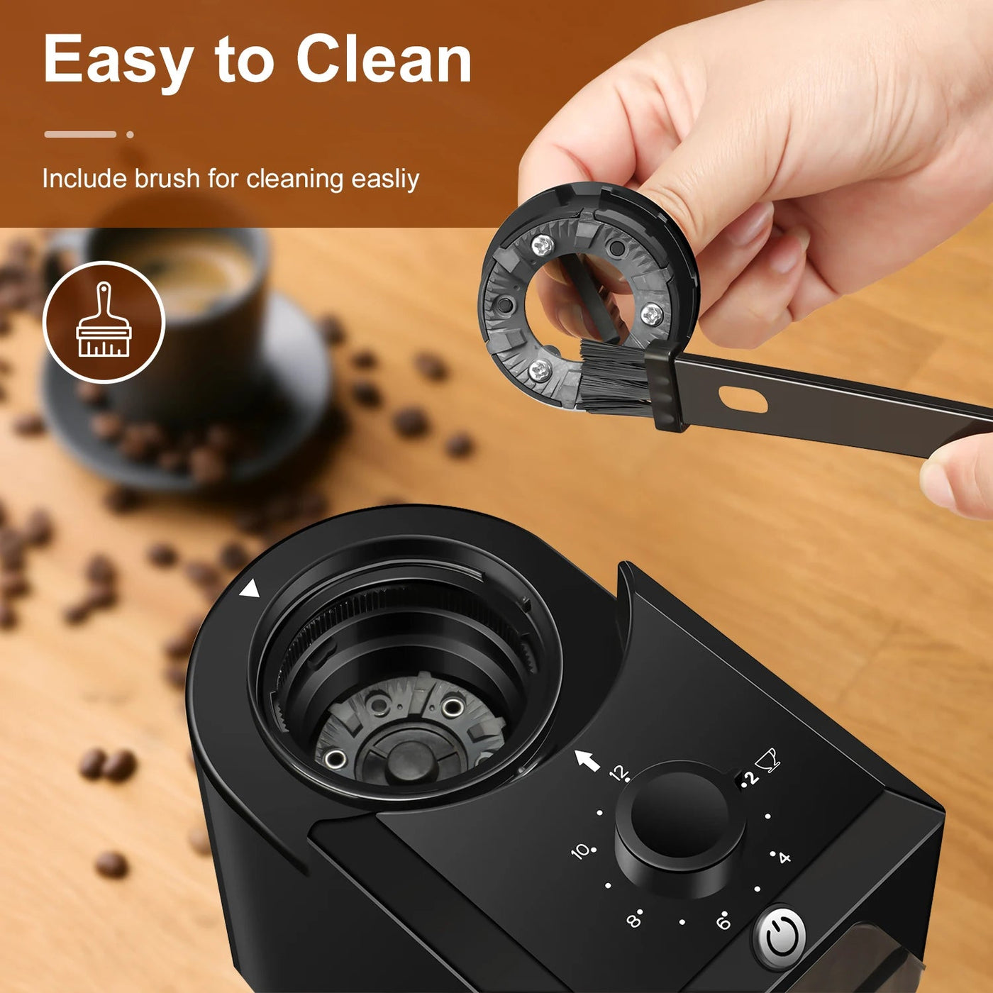 Burr Grinder, Electric, 28 Settings