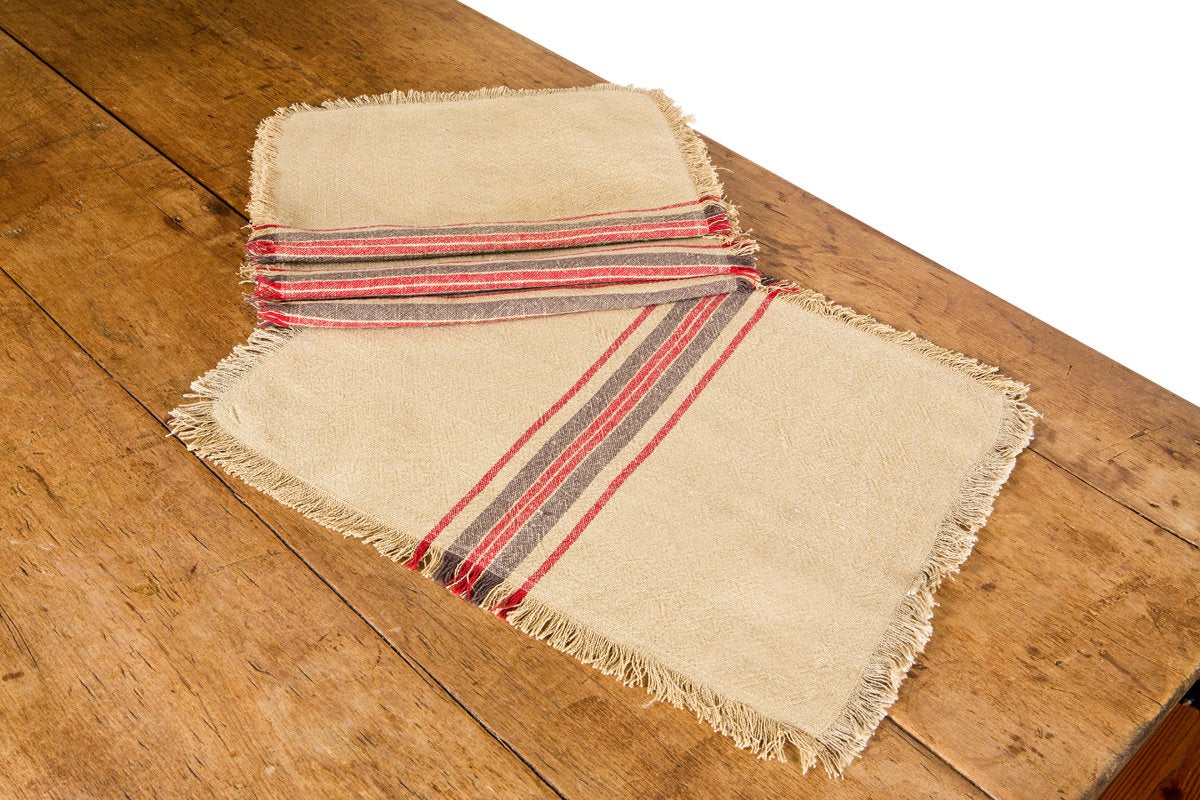Linen Stripe Placemats, Set of 4
