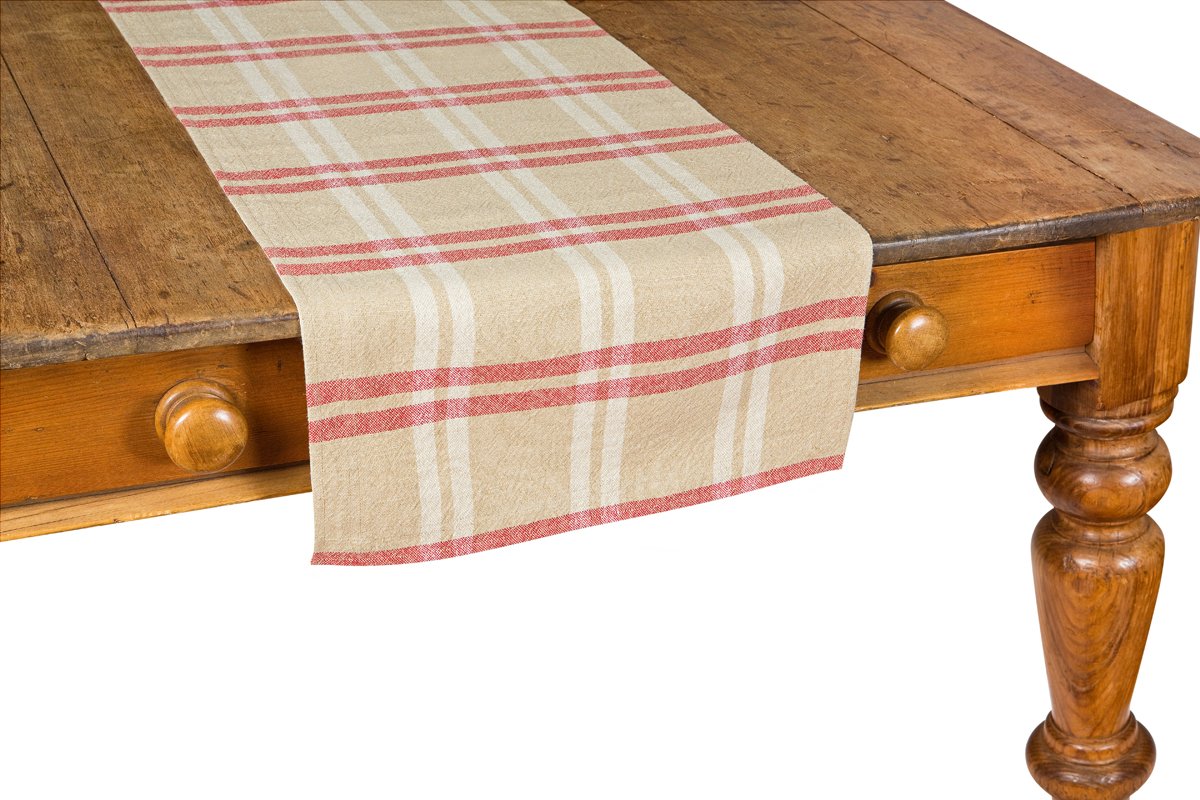 Linen Check Table Runner