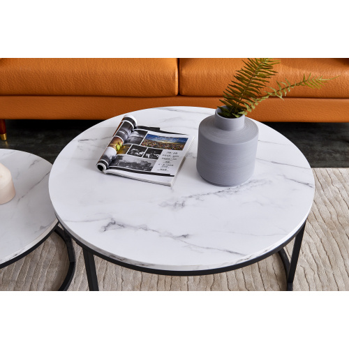 Marble-Top Nesting Coffee Table