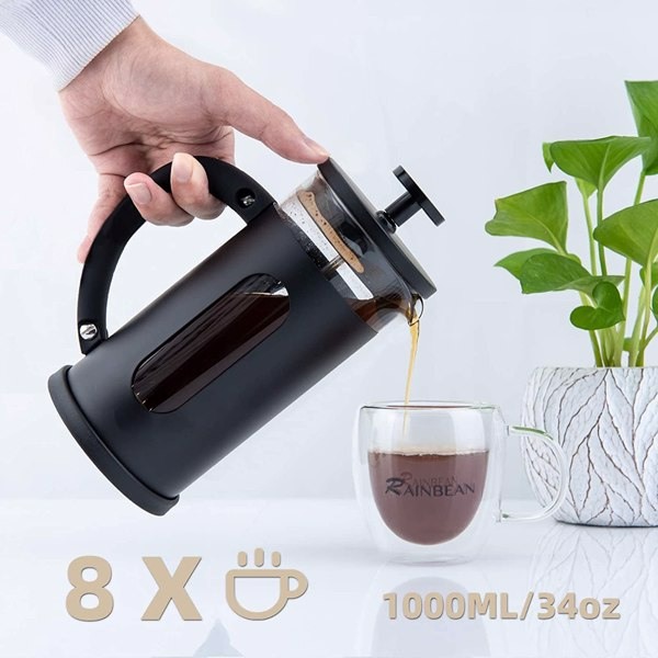 French Press, Four-Stage Filter, 600ml