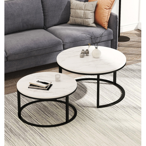 Marble-Top Nesting Coffee Table