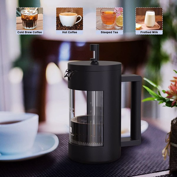 French Press, Glass and Steel, 350ml